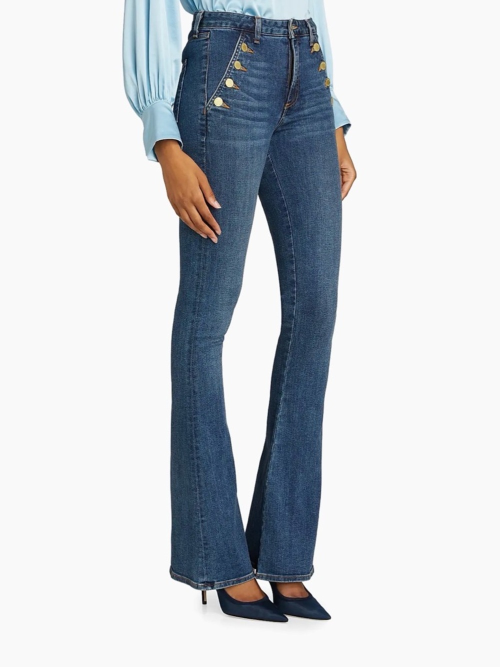Ramy Brook - Helena High-Rise Flare Jeans size 27 - Picture 5 of 7
